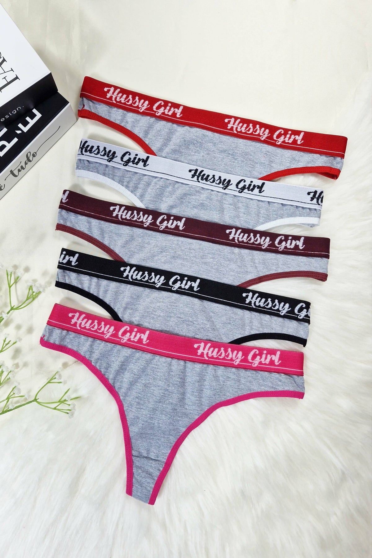 Cueca Feminina Fio Dental Mescla em Branco – Doce Malícia