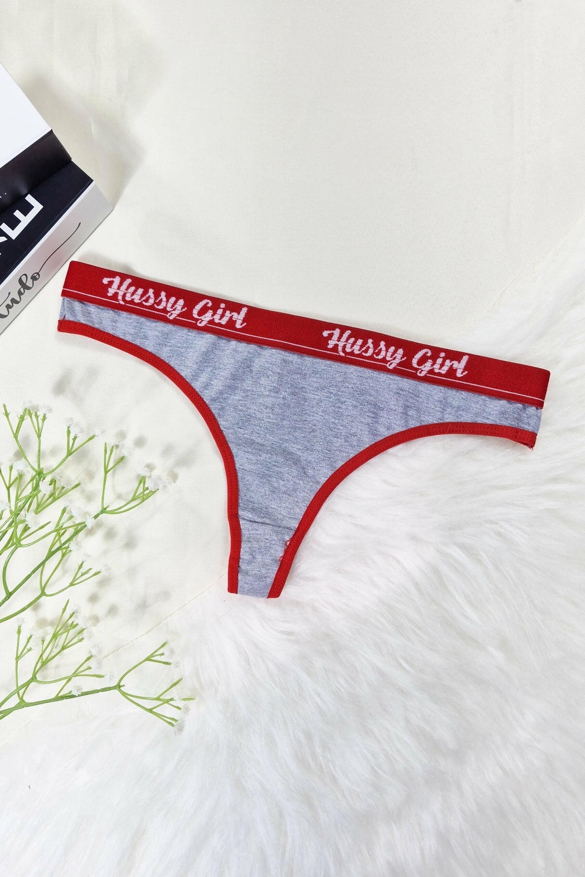 Cueca Feminina Fio Dental Mescla em Branco – Doce Malícia