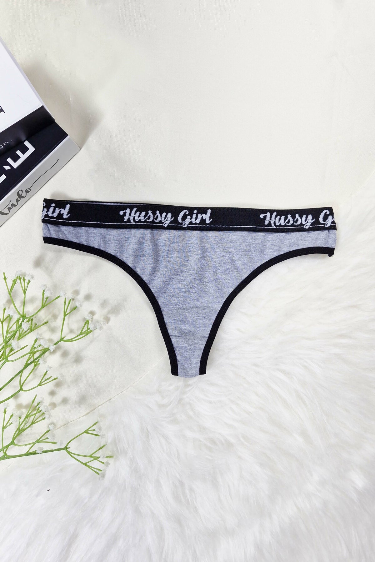 Cueca Feminina Fio Dental Mescla em Branco – Doce Malícia