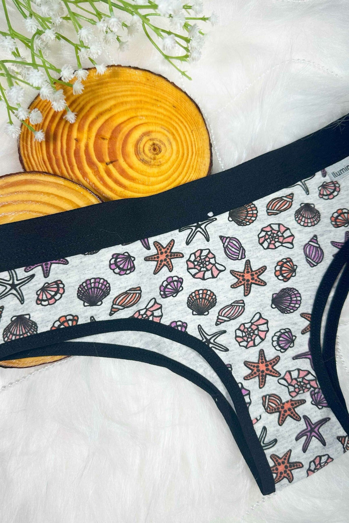Calcinha em Algodão Estampado com em Branco – Doce Malícia