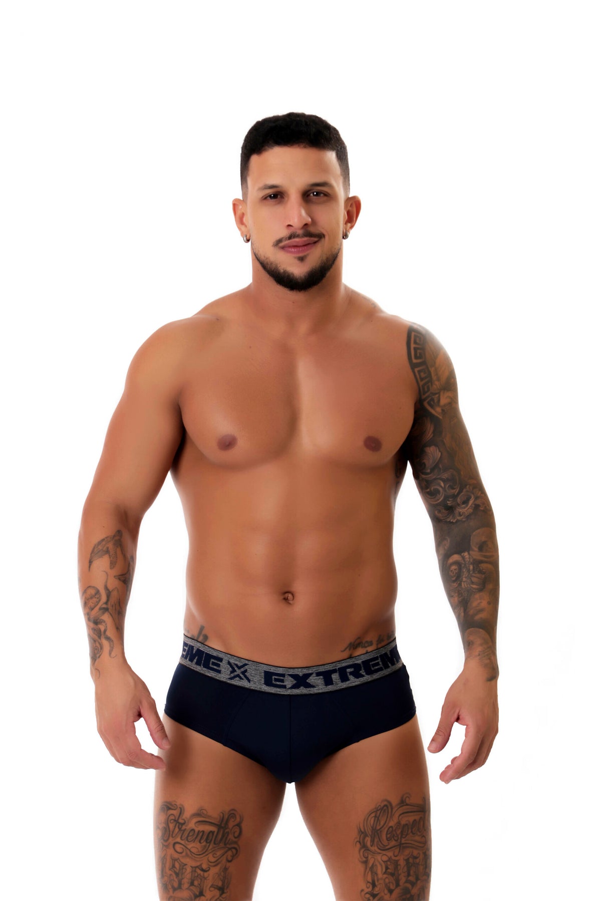 Cueca Slip cotton liso em azul – Doce Malícia