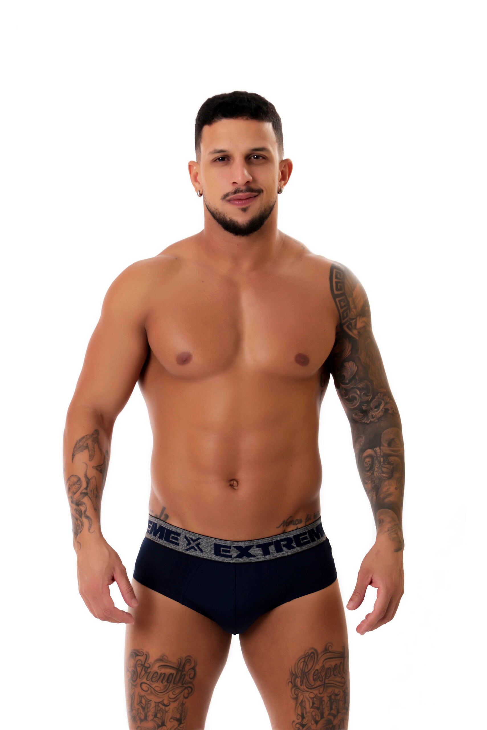 Cueca Slip cotton liso em azul – Doce Malícia