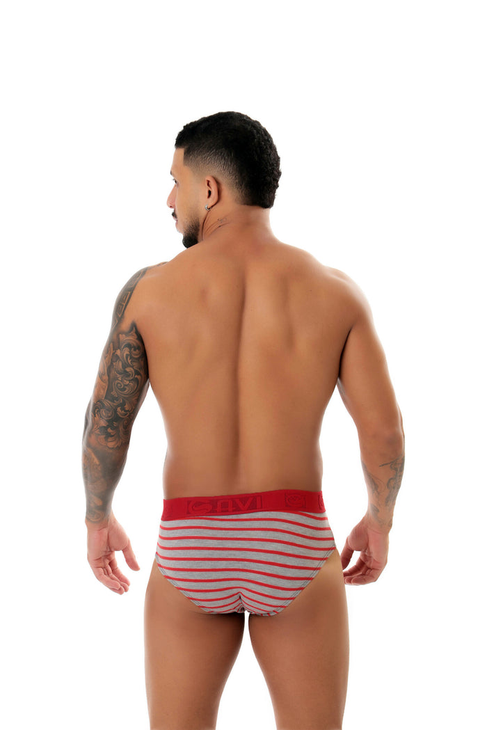 Cueca Slip Viscolycra Listrada — Doce Malícia