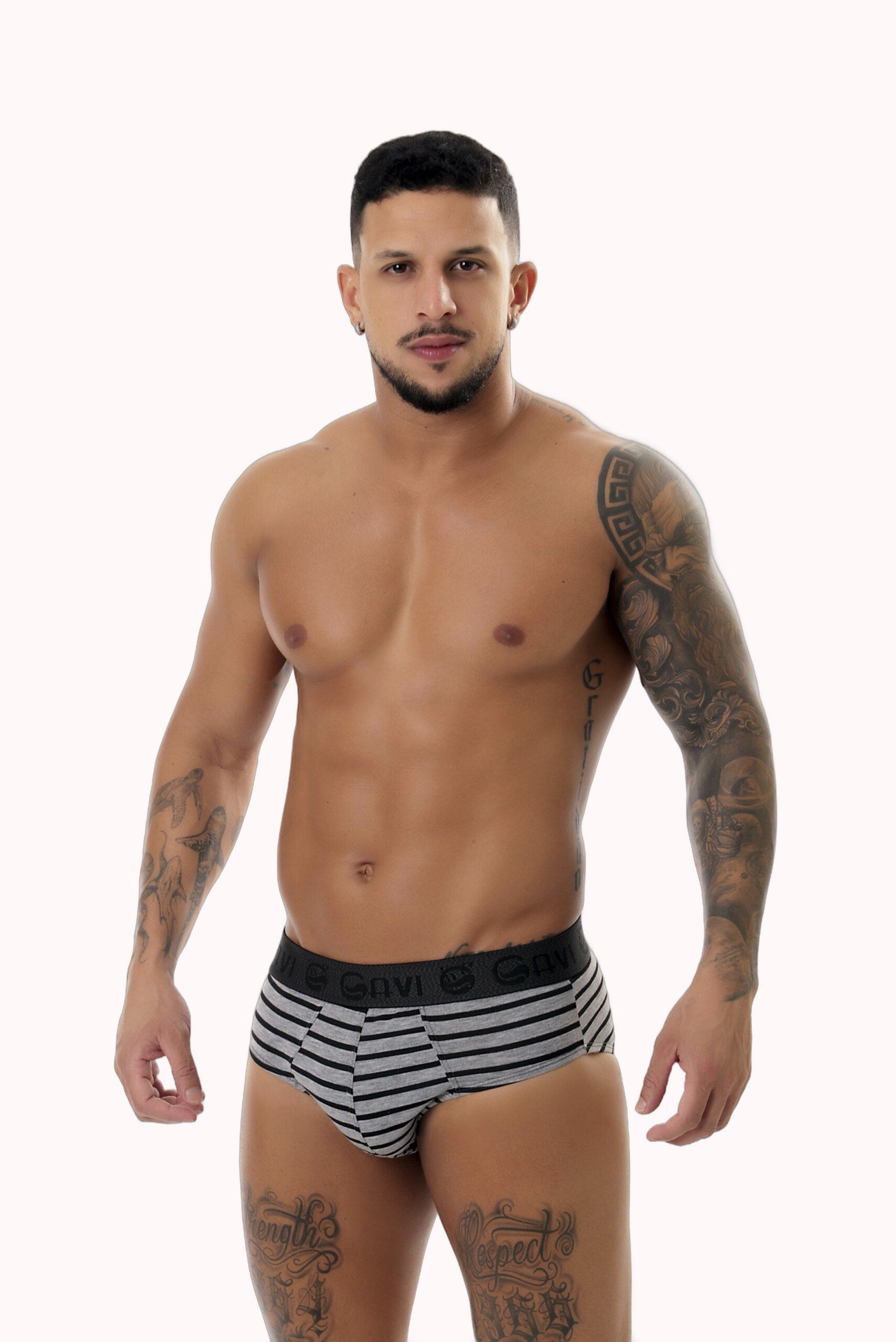 Cueca slip viscolycra listrada – Doce Malícia