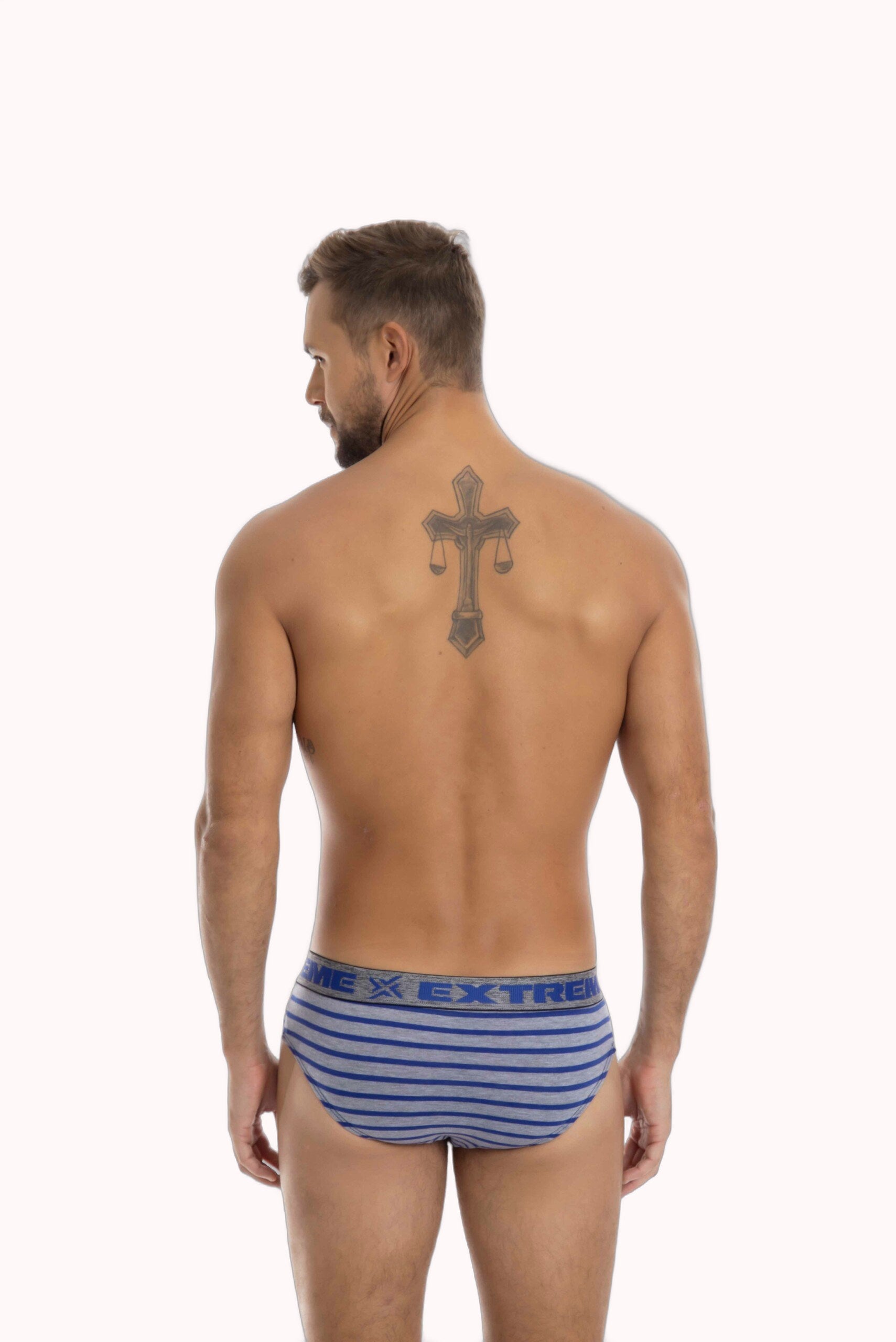 Cueca slip viscolycra listrada – Doce Malícia
