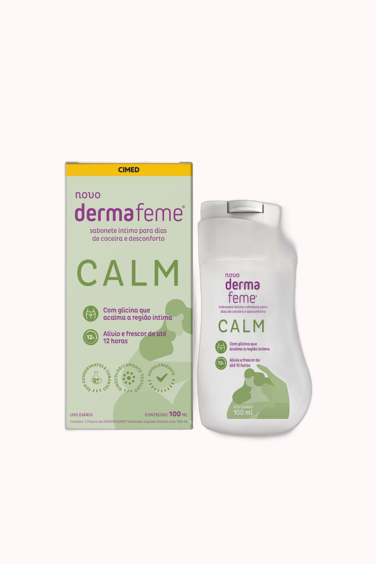 Sabonete Líquido Íntimo Dermafeme Calm – 100ml – Doce Malícia