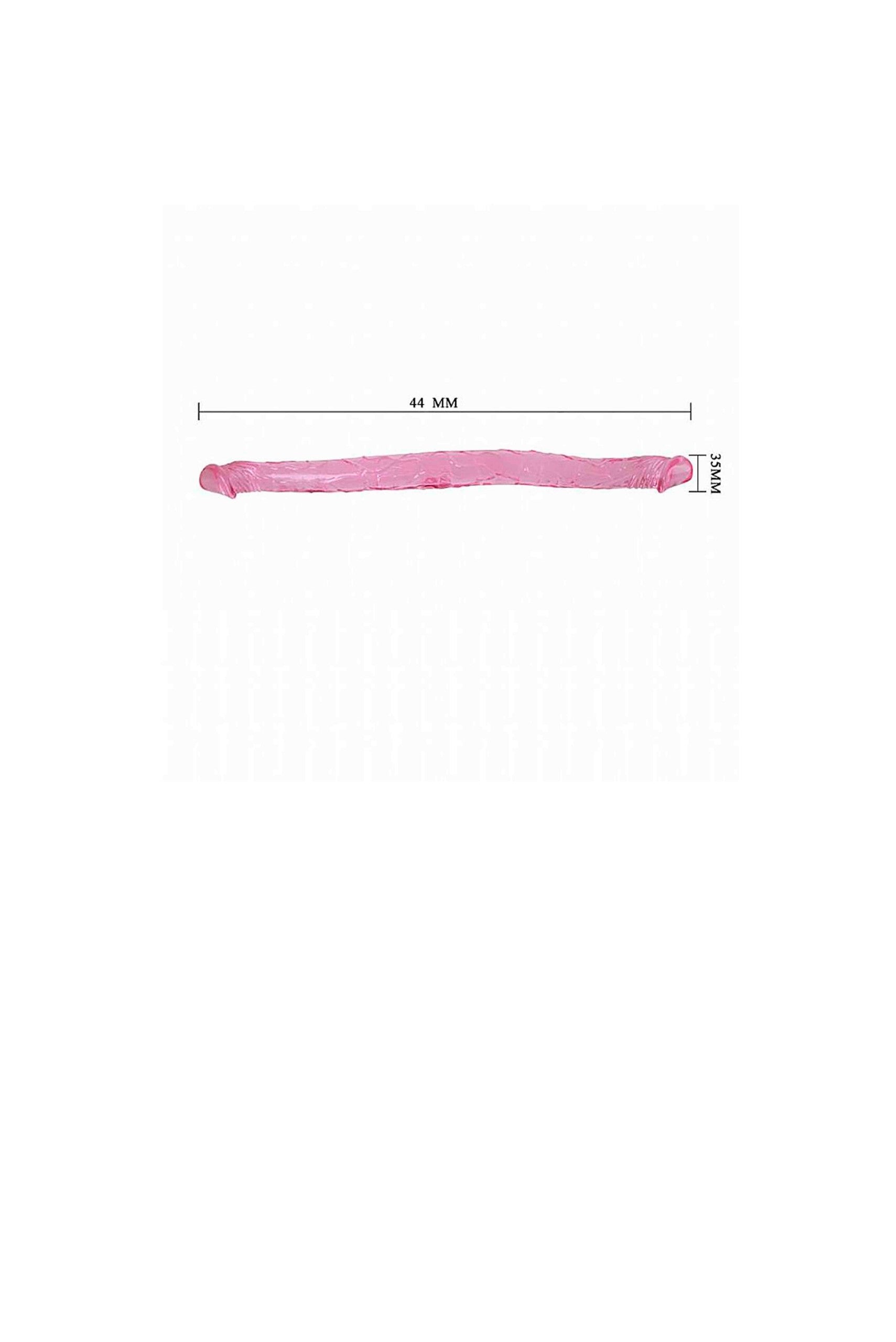 Dildo Realístico Duplo 44 cm em roxo – Doce Malícia