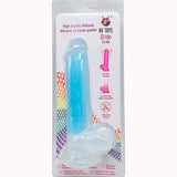 Prótese com Ventosa Florescente Azul – Dildo Gode Dark 19,0 X 3,5 cm – Doce Malícia