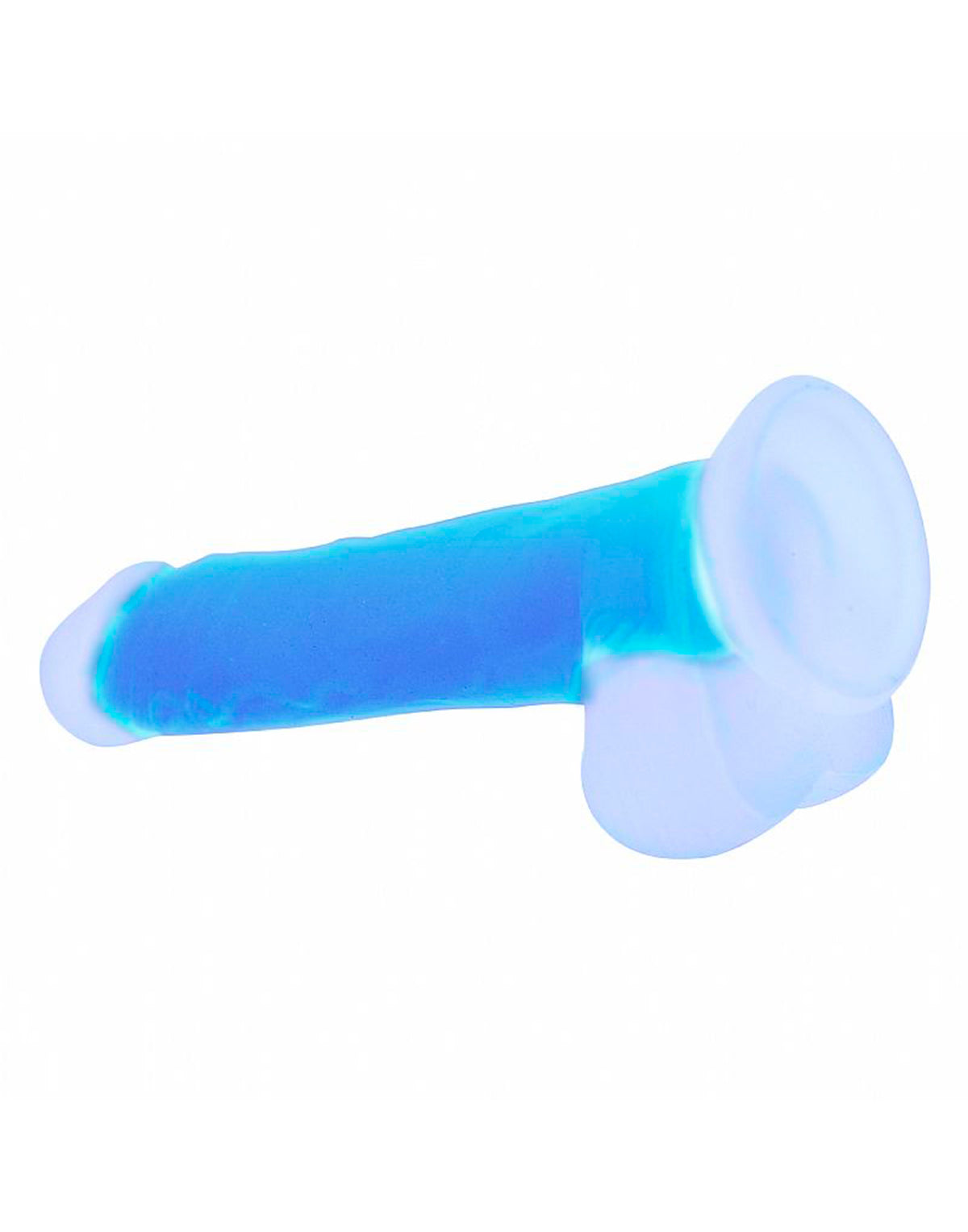 Prótese com Ventosa Florescente Azul em azul – Doce Malícia