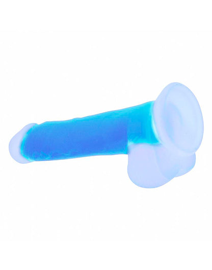 Prótese com Ventosa Florescente Azul em azul – Doce Malícia