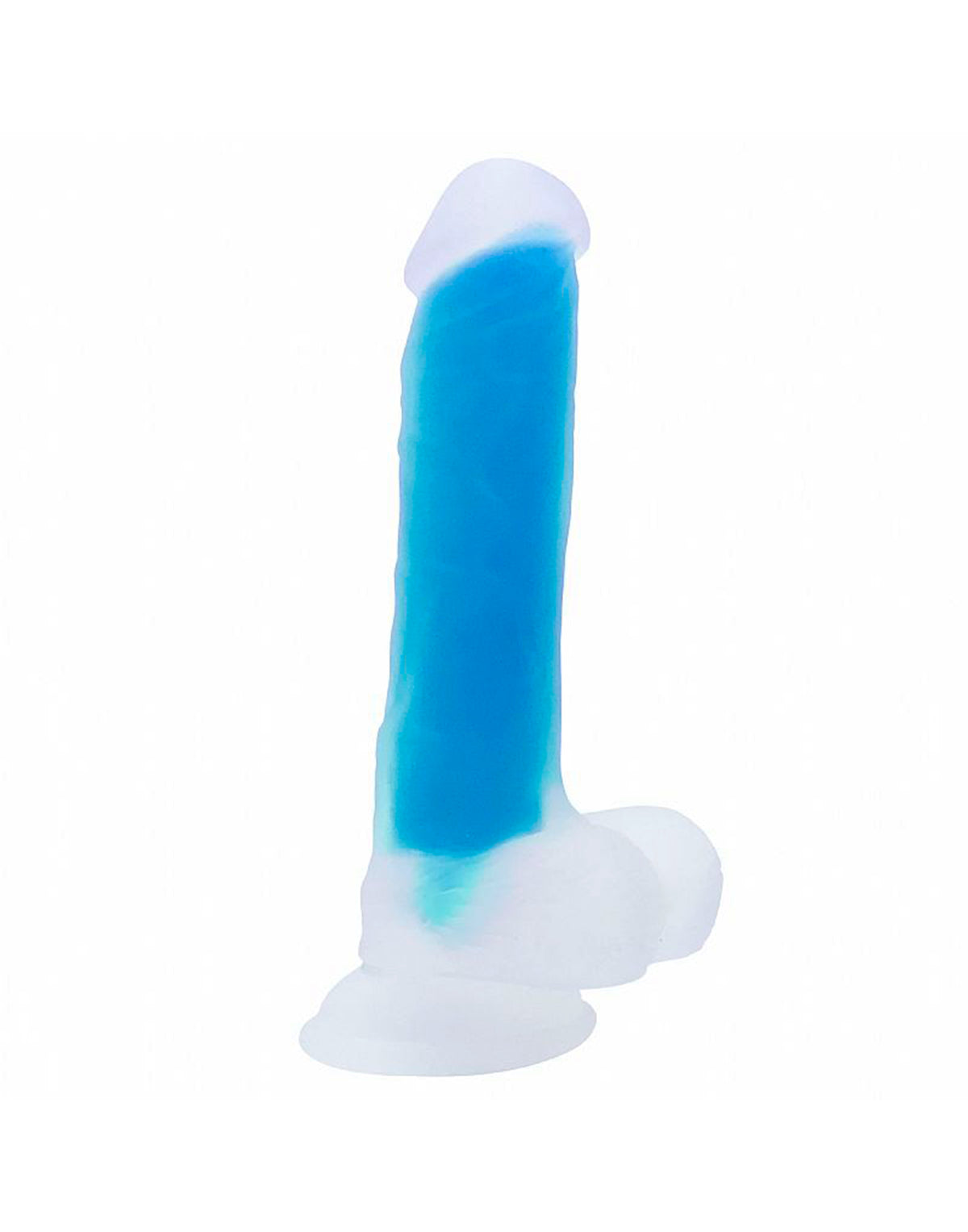 Prótese com Ventosa Florescente Azul em azul – Doce Malícia
