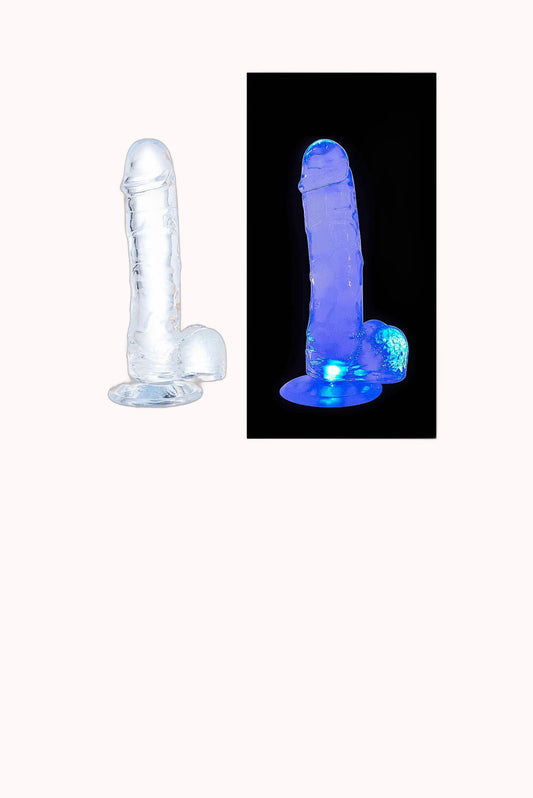 Dildo Realístico com Led Colorido – 18,5×3,6CM – Doce Malícia