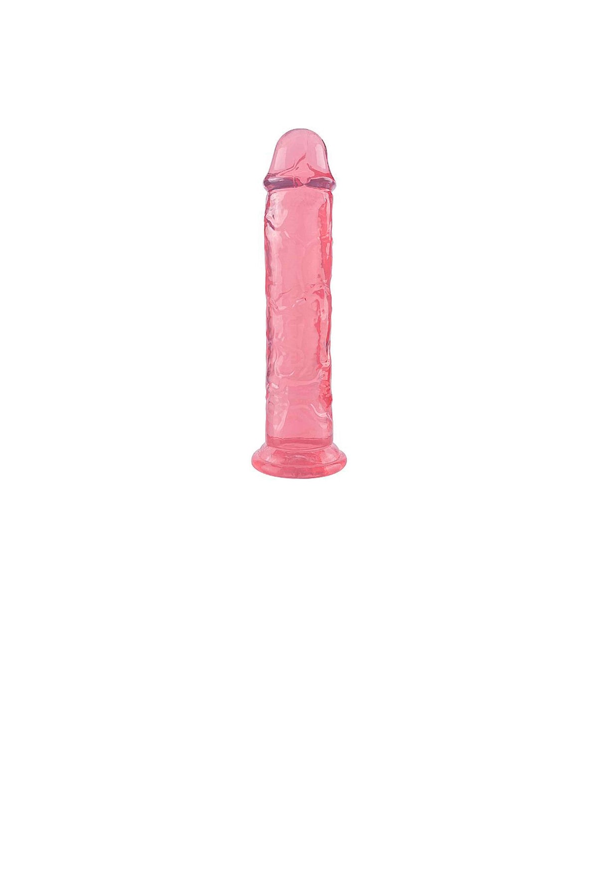 Dildo Realístico Transparente – 21,5×4,2CM em rosa – Doce Malícia