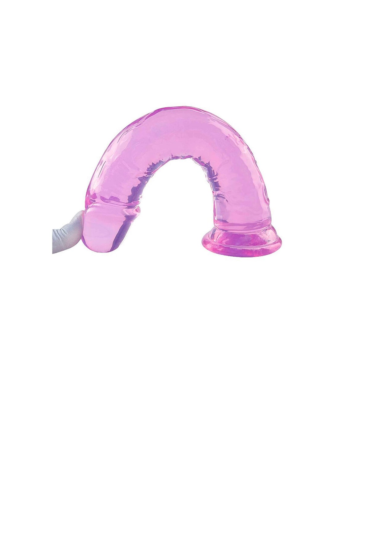 Dildo Realístico Transparente – 21,5×4,2CM em rosa – Doce Malícia