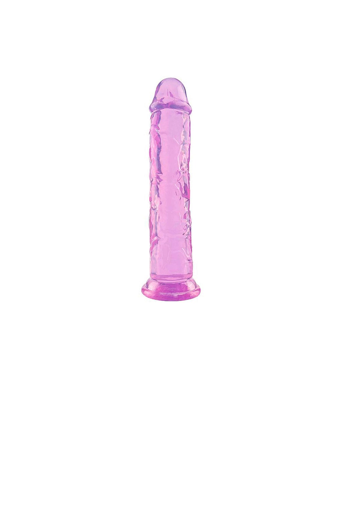 Dildo Realístico Transparente – 21,5×4,2CM em rosa – Doce Malícia
