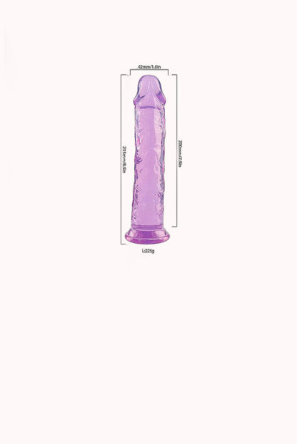 Dildo Realístico Transparente – 21,5×4,2CM – Doce Malícia