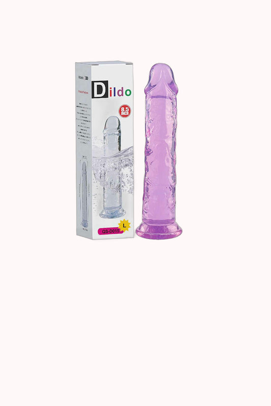 Dildo Realístico Transparente – 21,5×4,2CM – Doce Malícia