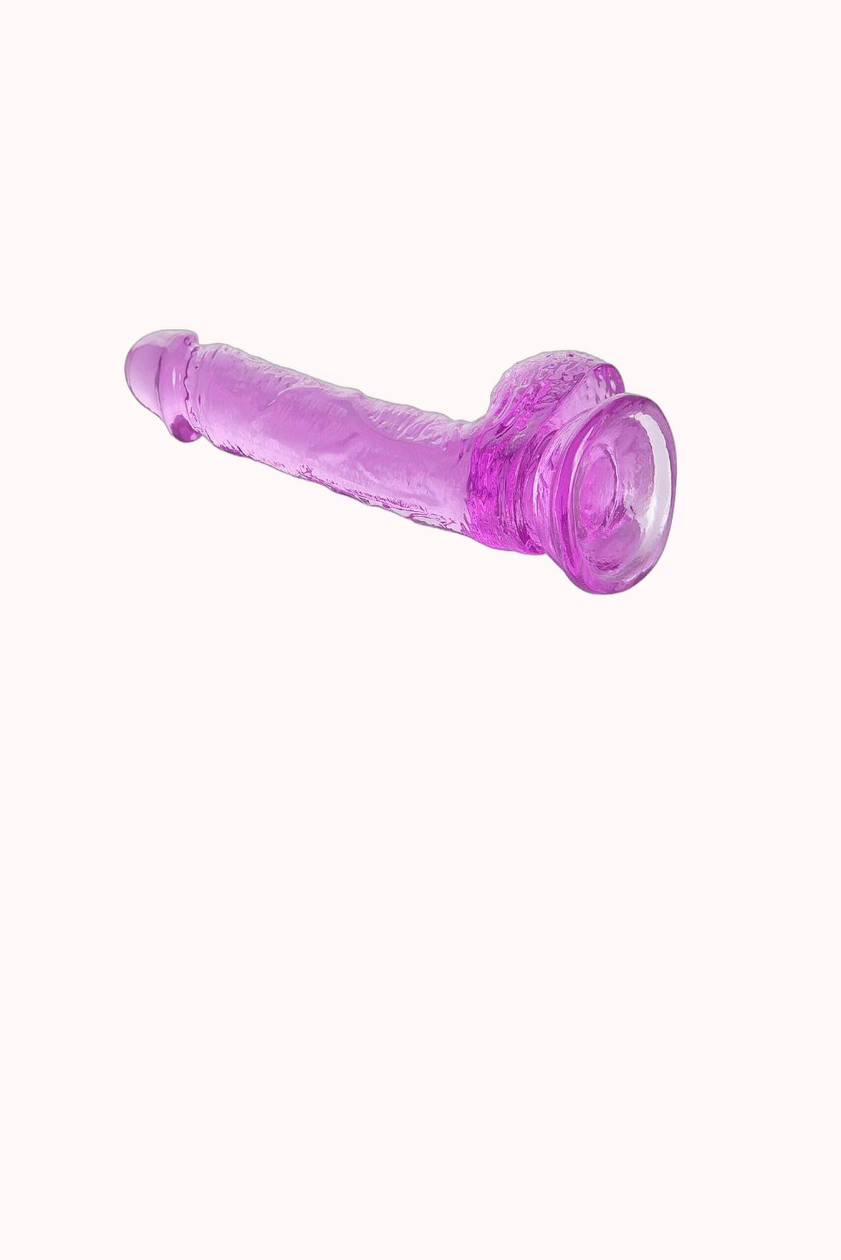 Dildo Realístico com Escroto Transparente – 20,5×3,8CM – Doce Malícia