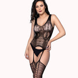 Espartilho Bodystocking Sexy Preto – Doce Malícia