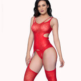 Espartilho Vermelho Bodystocking – Doce Malícia