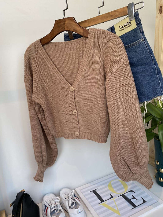 Cardigã Feminino Tricô Botões – Doce Malícia