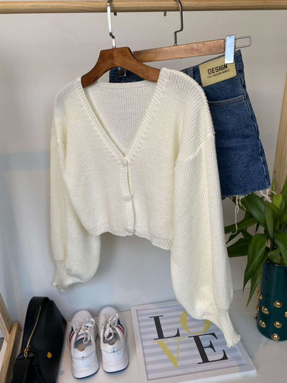 Cardigã Feminino Tricô Botões – Doce Malícia