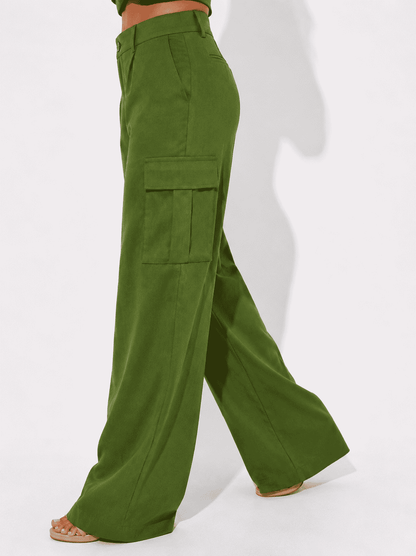 Conjunto Kaley Colete e Calça Cargo Alfaiataria - Verde