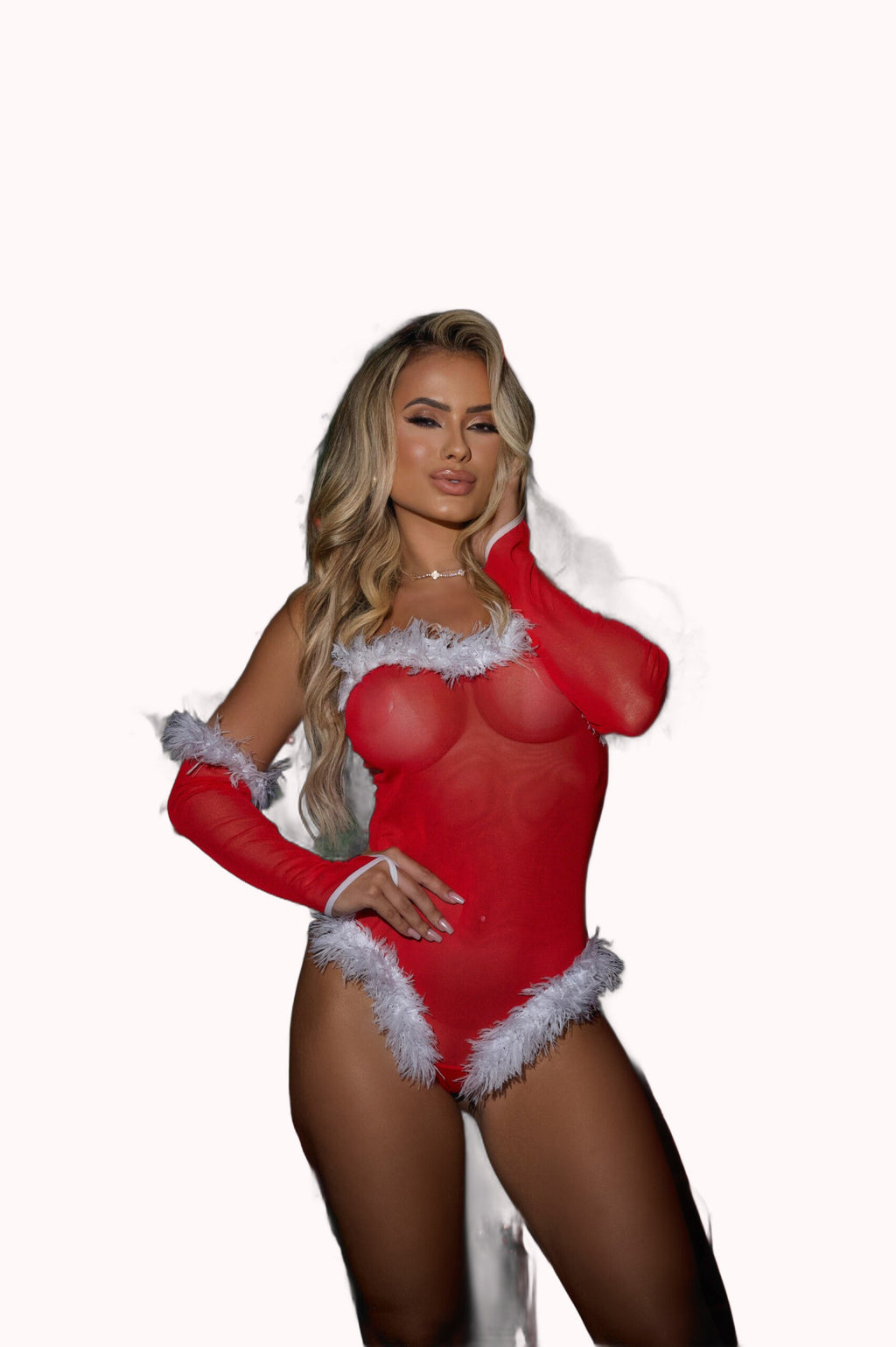 Fantasia Mamãe Noel com Plumas – Doce Malícia