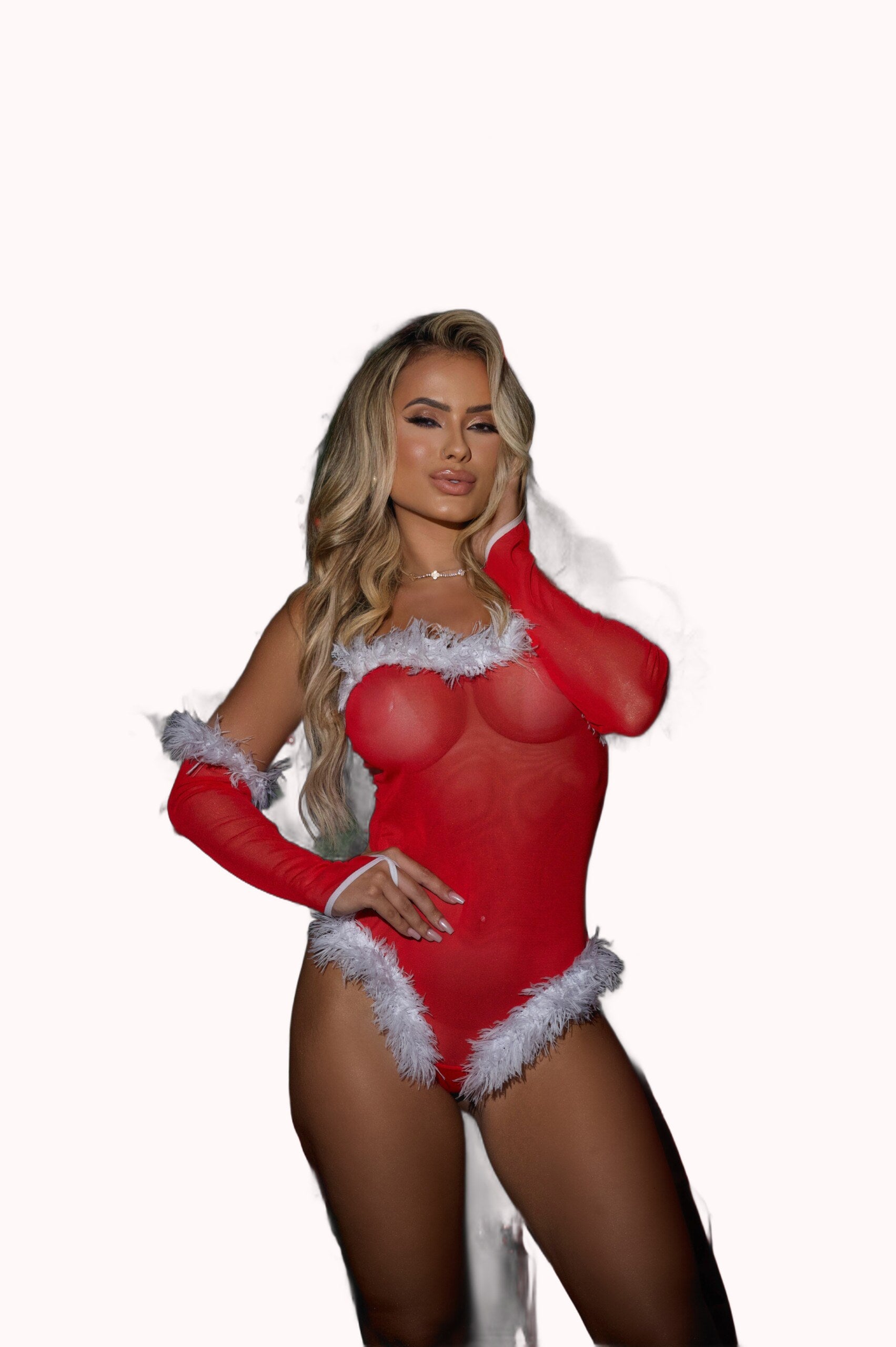 Fantasia Mamãe Noel com Plumas – Doce Malícia