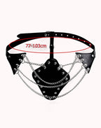 Fetiche Harness Calcinha Ajustável com Corrente Preto – Doce Malícia