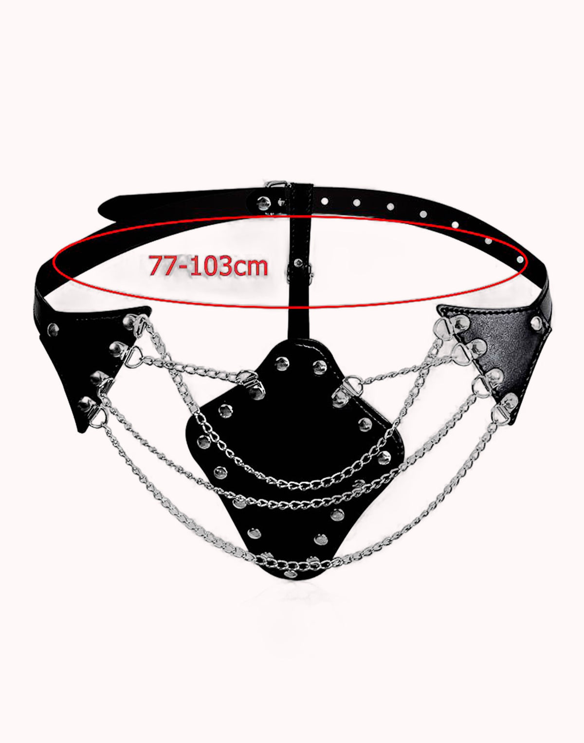 Fetiche Harness Calcinha Ajustável com Corrente Preto – Doce Malícia