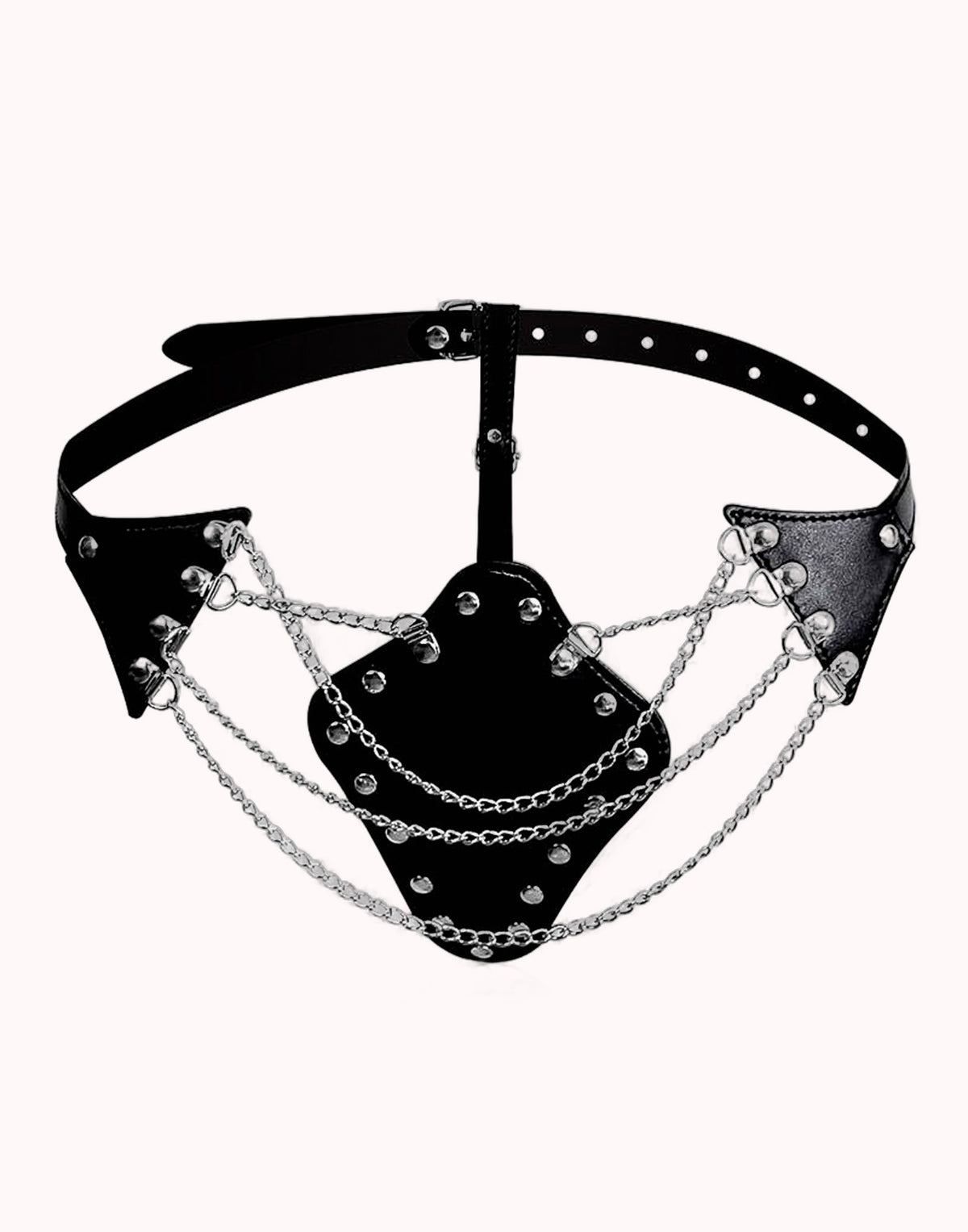 Fetiche Harness Calcinha Ajustável com Corrente Preto – Doce Malícia