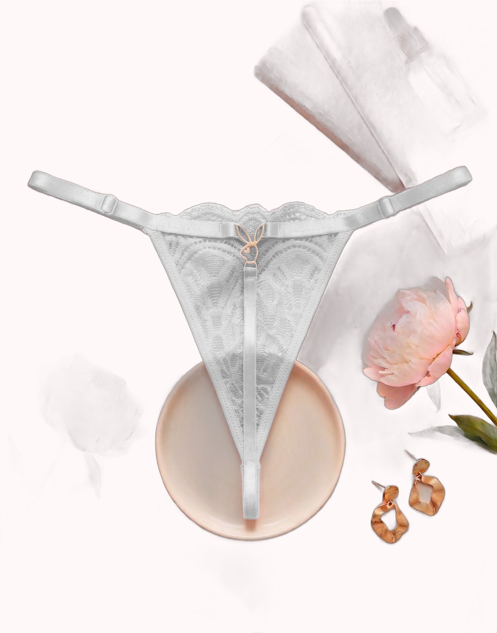 Fio de Renda Sexy com Coelhinho Playboy – Doce Malícia