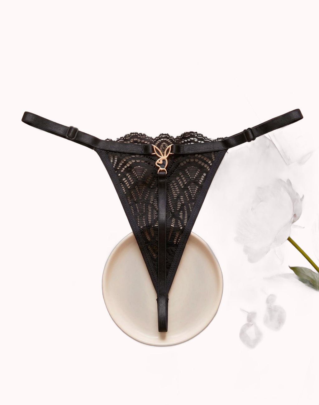 Fio de Renda Sexy com Coelhinho Playboy – Doce Malícia