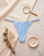 Fio String Sem Costura com Regulagem em azul claro – Doce Malícia