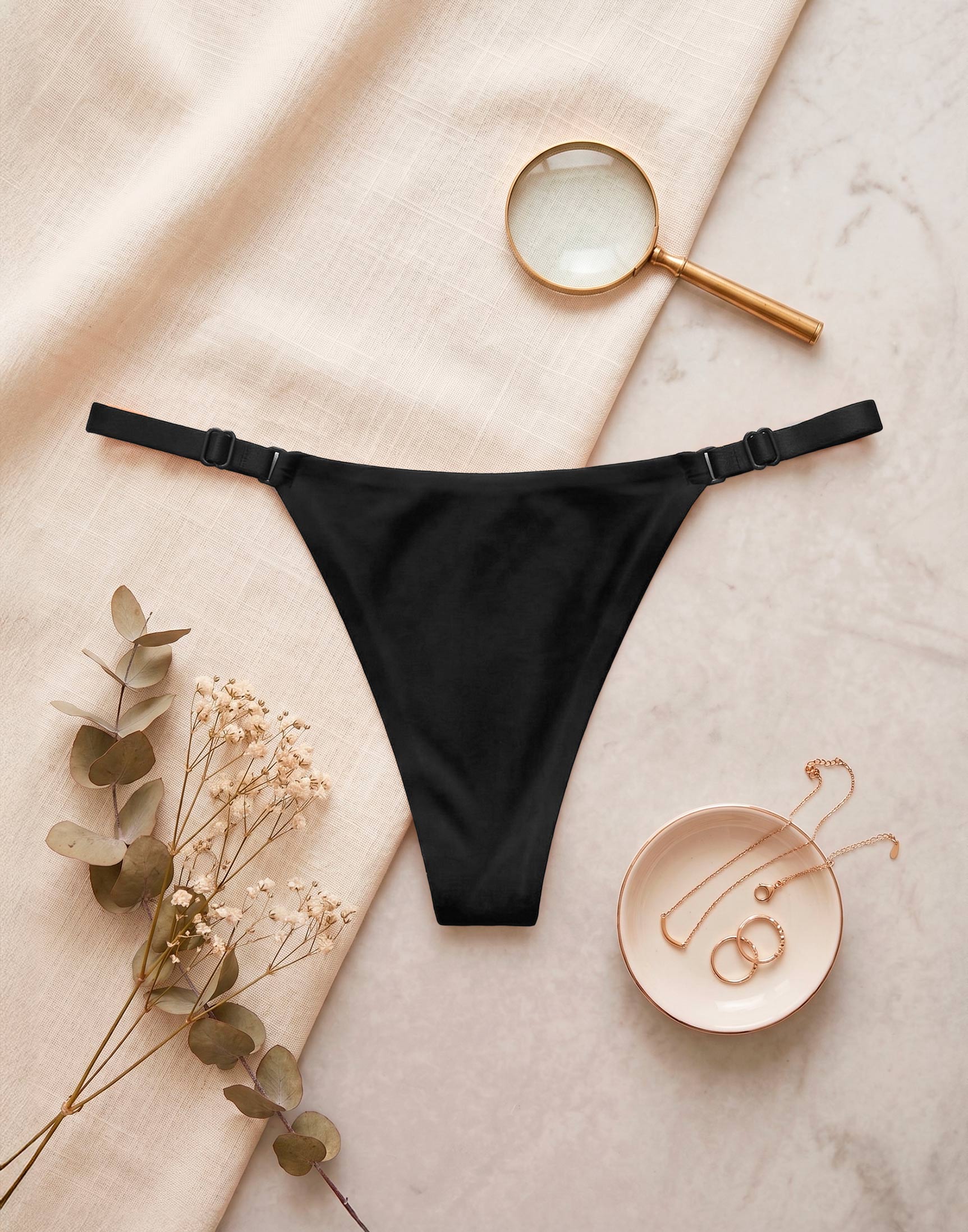 Fio String Sem Costura com Regulagem em azul claro – Doce Malícia