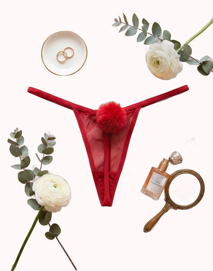 Fio Dental Sexy com Detalhe Pompom – Doce Malícia