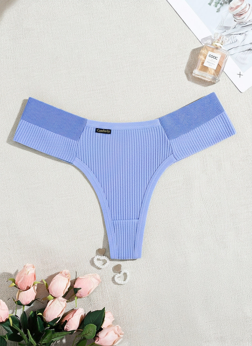Fio Duplo Canelado com Elástico em azul-Marinho – Doce Malícia