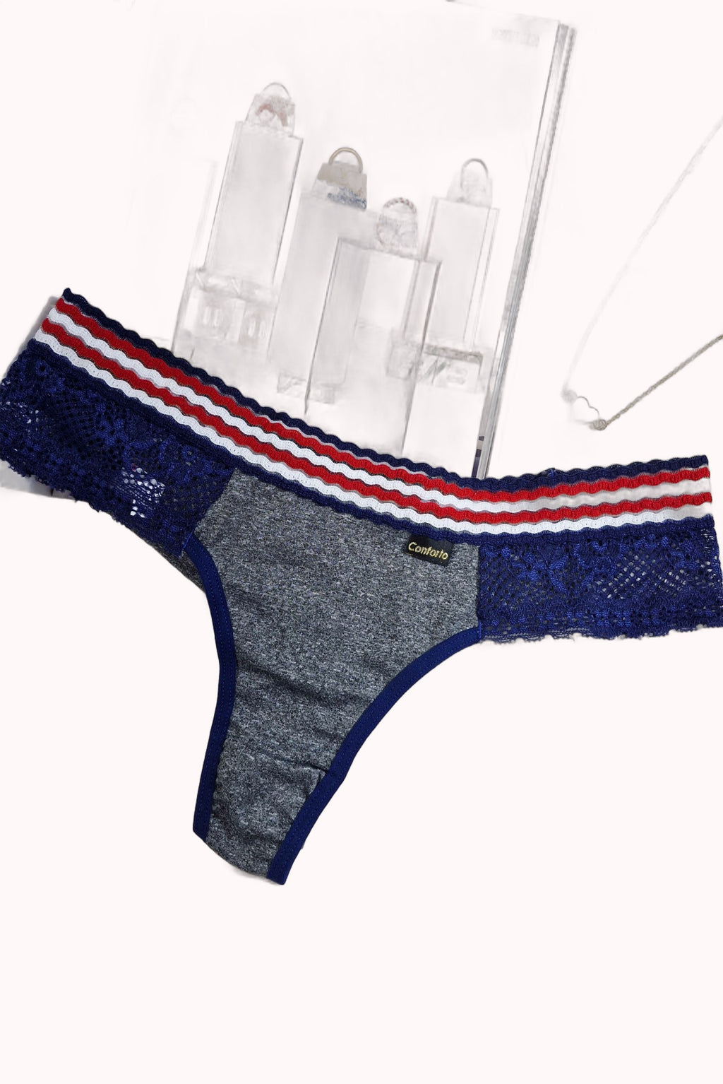 Fio Duplo Mesclado com Elástico Tricolor na Cintura – Doce Malícia