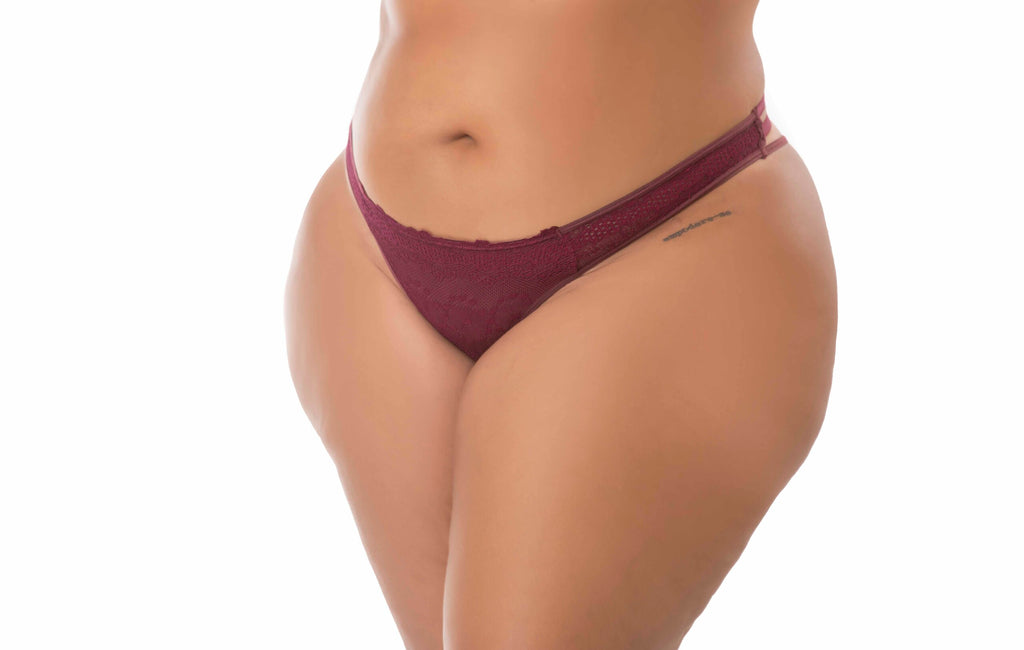 Fio Sexy Plus Size com tiras em Branco – Doce Malícia