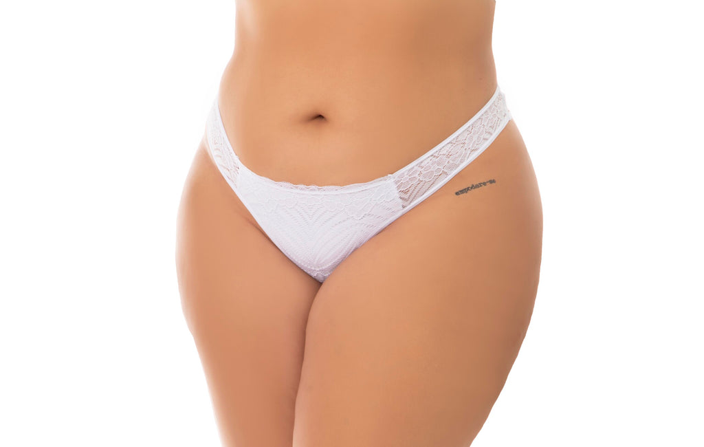 Fio Sexy Plus Size com tiras em Branco – Doce Malícia