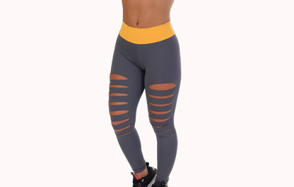 Calça Legging Recorte com Cós Laranja