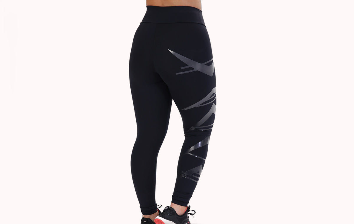 Calça legging preta com brilho – Doce Malícia
