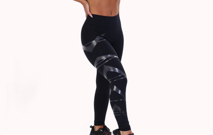 Calça legging preta com brilho – Doce Malícia