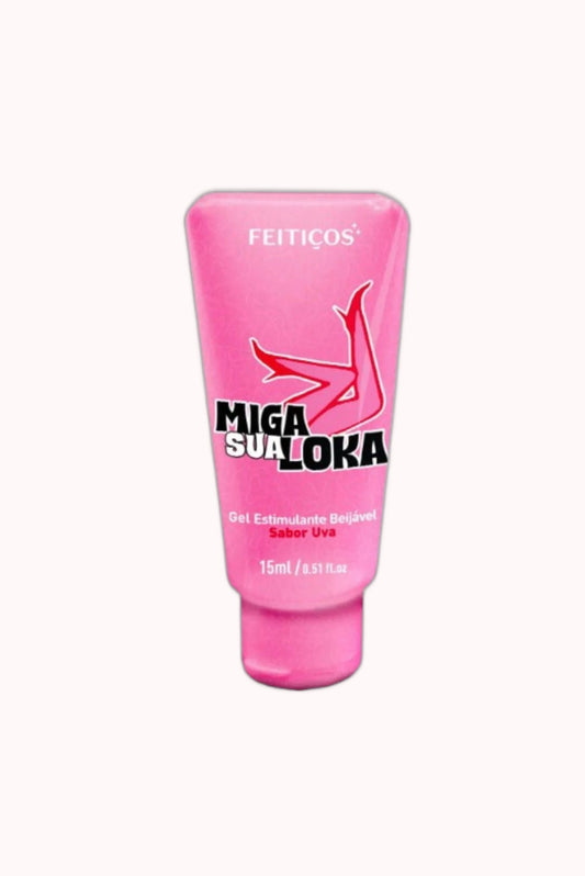 Gel Excitante Beijável Sabor Uva – Miga Sua Loka 15G – Doce Malícia