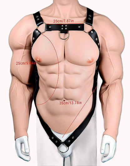 Harness Masculino Peitoral e Cintura Com Anel Peniano – Doce Malícia