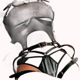 Harness Corporal em Couro com Cinta Liga 3 – Doce Malícia