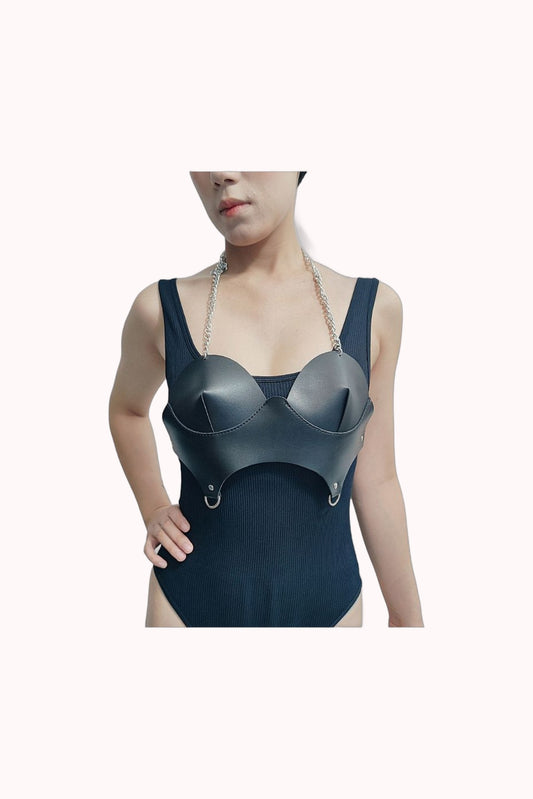 Harness – Top em Couro e Correntes – Doce Malícia