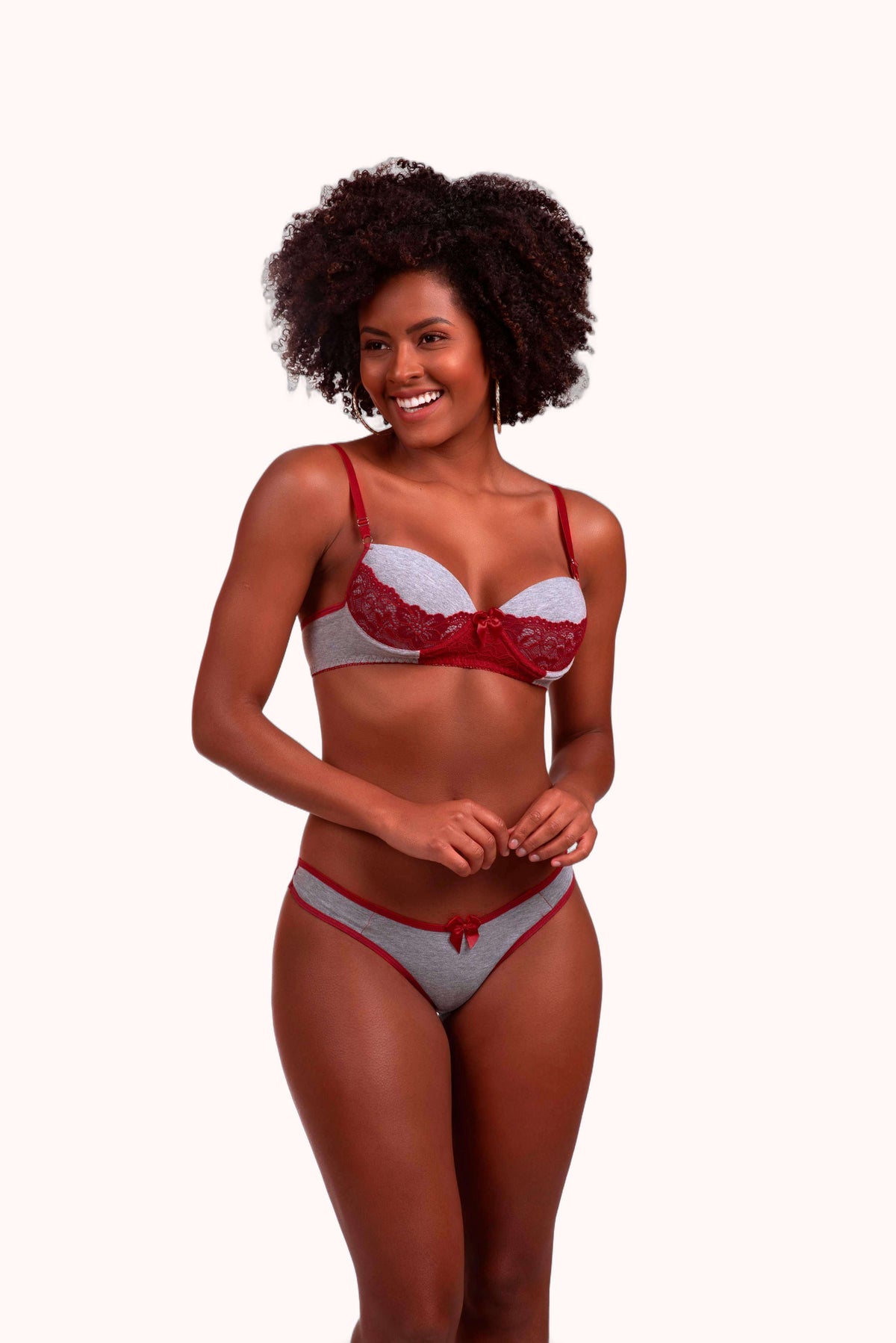 Conjunto com detalhe em renda – Doce Malícia