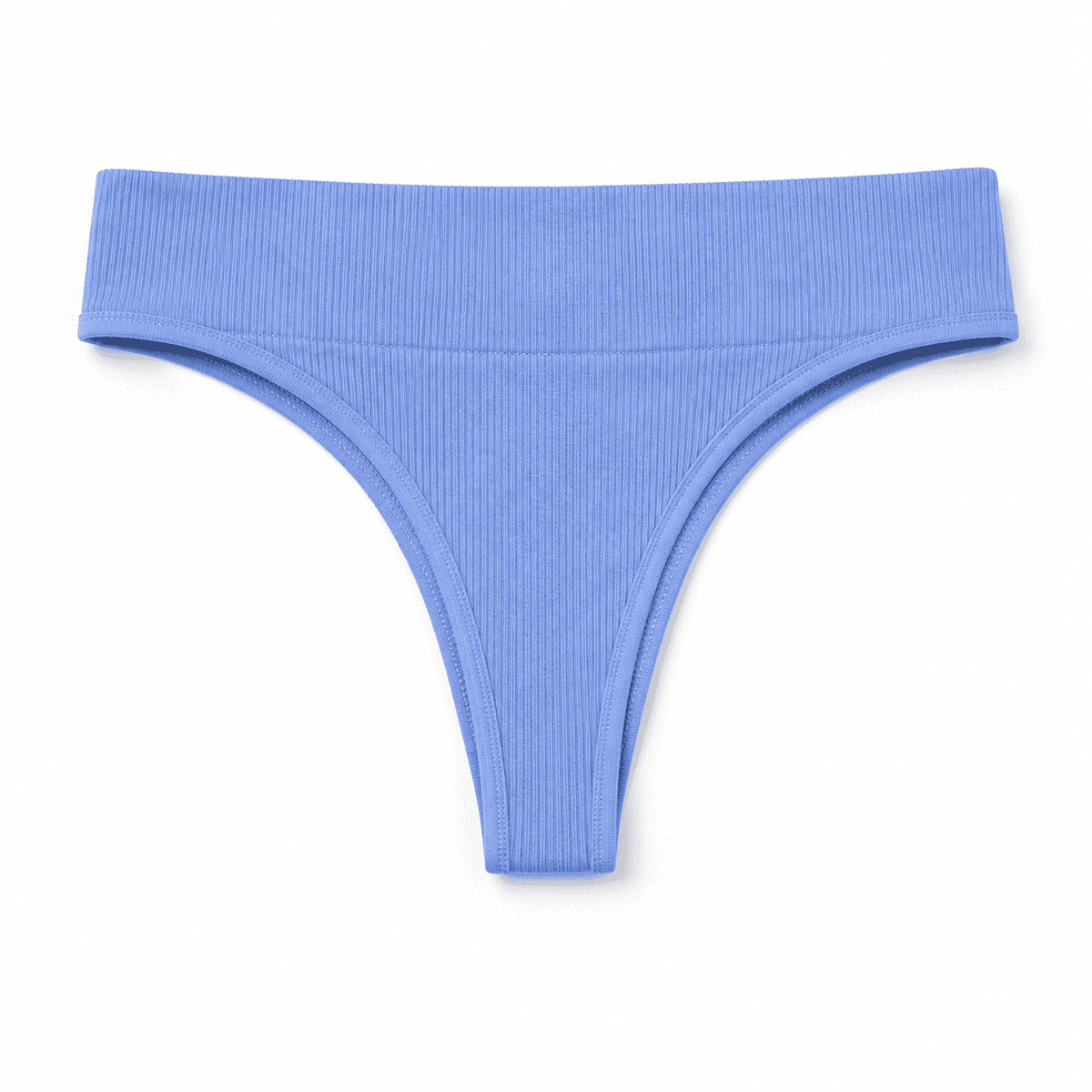 Kit 10 Calcinhas de Algodão Tanga Feminina Canelada Conforto